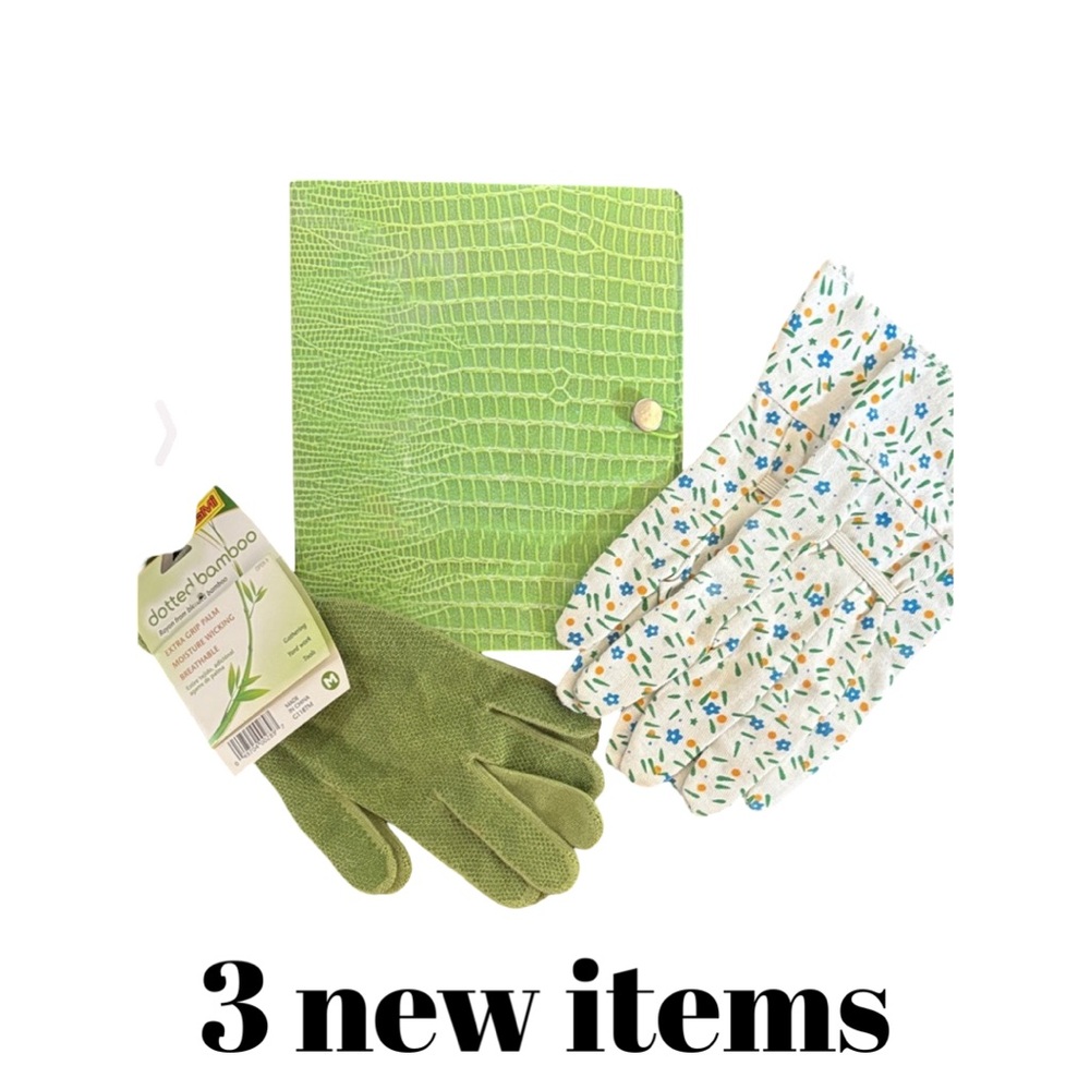 2 pairs of Garden Gloves and Gardening journal Gardening Gift